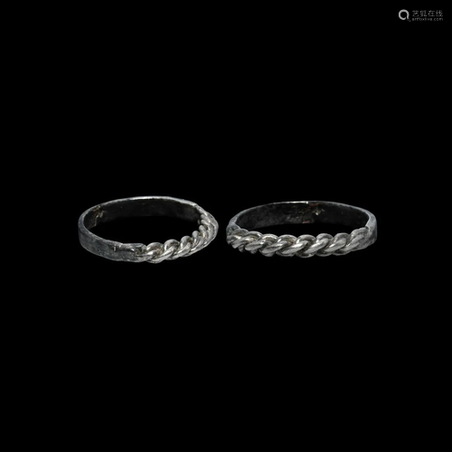 Viking Silver Plaited Wire Ring