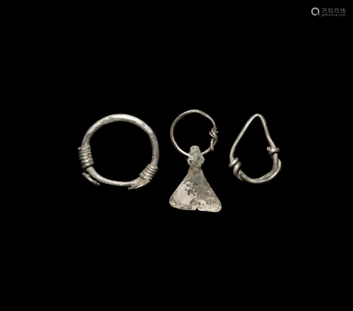 Viking Period Silver Axe Pendant and Ring Collection