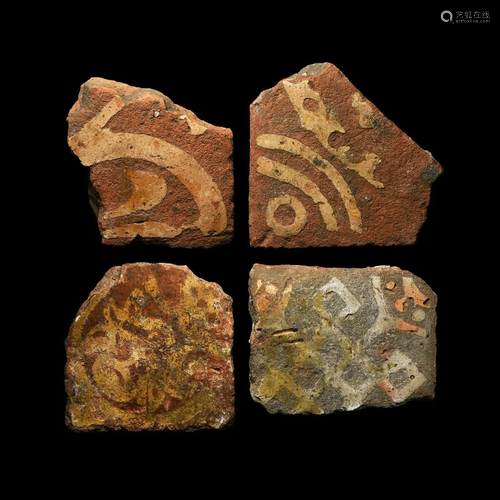 Medieval Decorated Tile Group from Notley Abbey