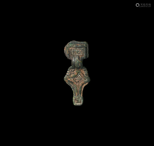 Anglo-Saxon Gilt Square-Headed Brooch