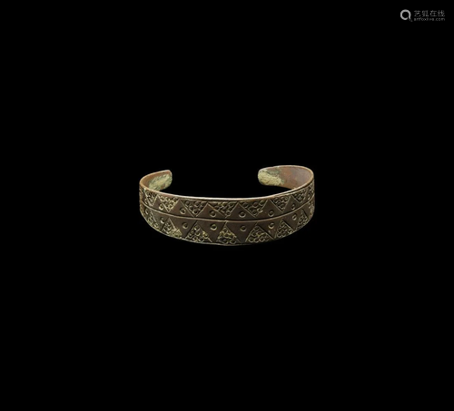 Viking Period Punch-Decorated Bracelet