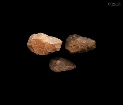 Large Stone Age Acheulean Hand Axe Collection