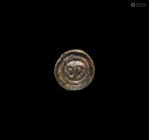 Anglo-Saxon Gilt Button Brooch