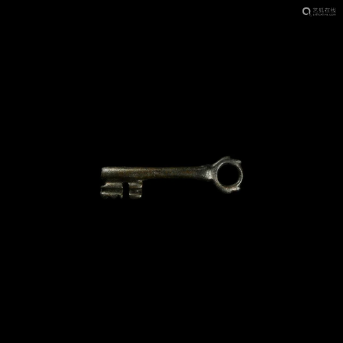 Medieval Zoomorphic Bronze Door Key