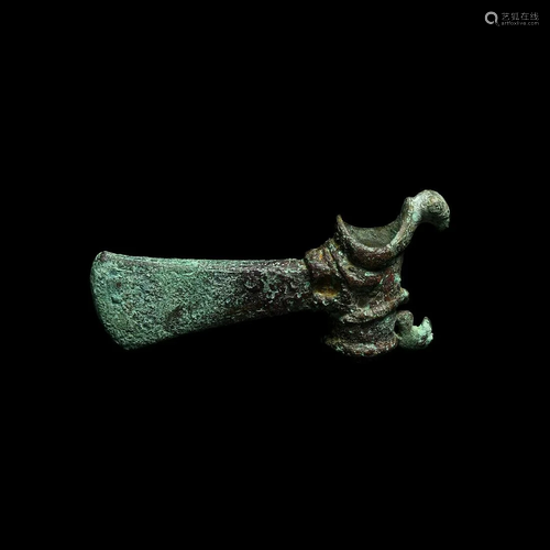 Luristan Ceremonial Axehead with Birds' Heads