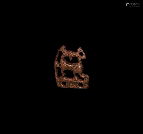 Anglo-Scandinavian Viking Openwork Beast Stirrup Mount