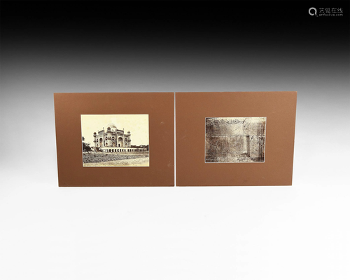 Antique Albumen Ancient Architecture Photographs