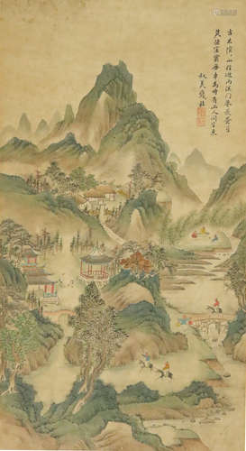 钱杜 山水楼阁