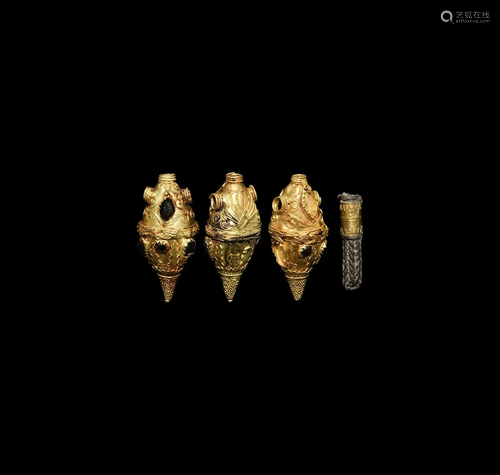 Hellenistic Gold Necklace Pendant Group