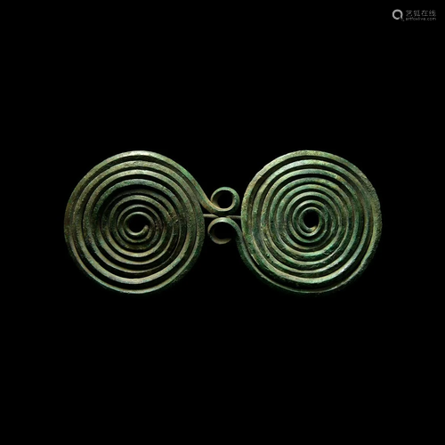 Large Bronze Age Italic Spectacle Brooch