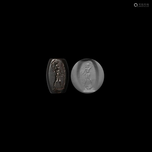 Western Asiatic Haematite Seal with Gilgamesh