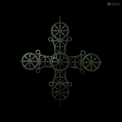 Post Byzantine Openwork Cross with Roundels