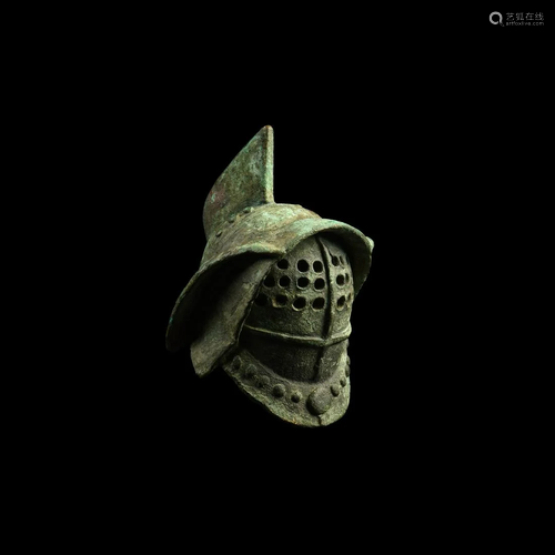 Roman Votive Model of Gladiator's Helmet