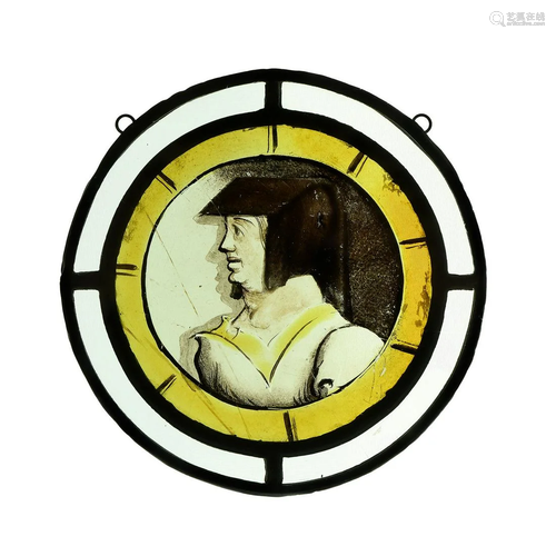 Medieval Stained Glass Window, Fulsome Woman