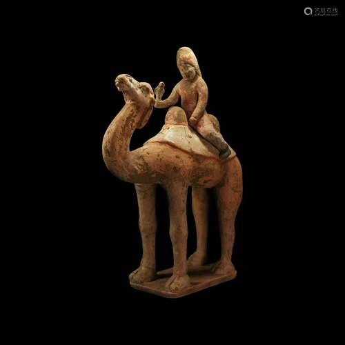 Chinese Tang Camel with Falconer