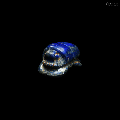 Egyptian Lapis Lazuli Funerary Scarab