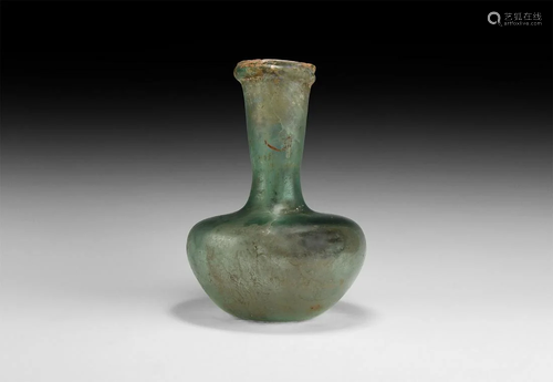 Large Roman Green Glass Bottle