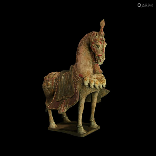 Chinese Northern Wei Caparisoned Horse