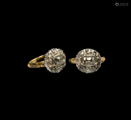 Victorian 1.35 Carat Diamond Set Gold and Silver Ring