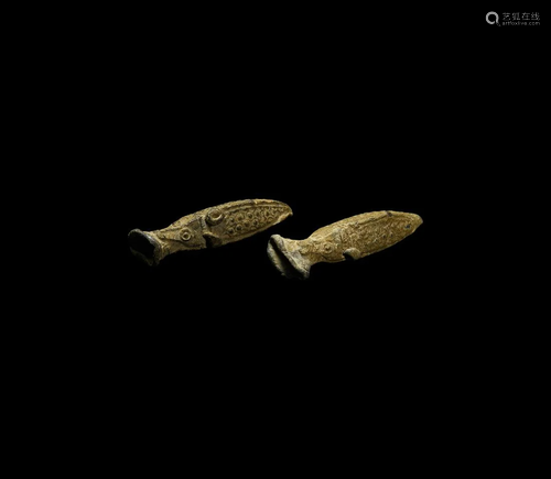 Western Asiatic Fish Amulet Pair