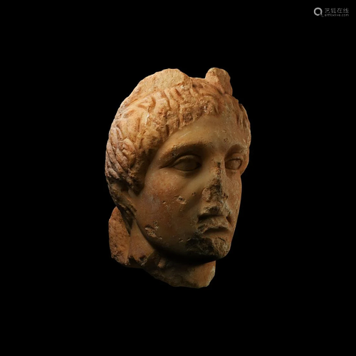 Roman Marble Head of Mercury