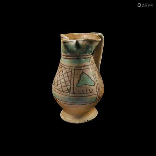 Majolica Archaic Jug with Geometric Design