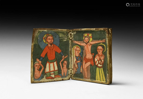 Ethiopian Double-Sided Diptych of the Resurrection