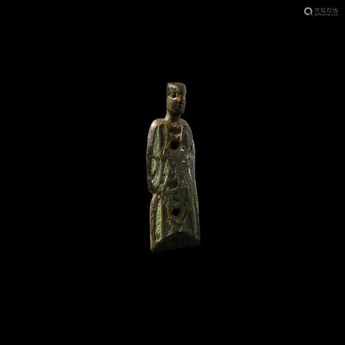 Medieval Limoges Enamelled Reliquary Figure