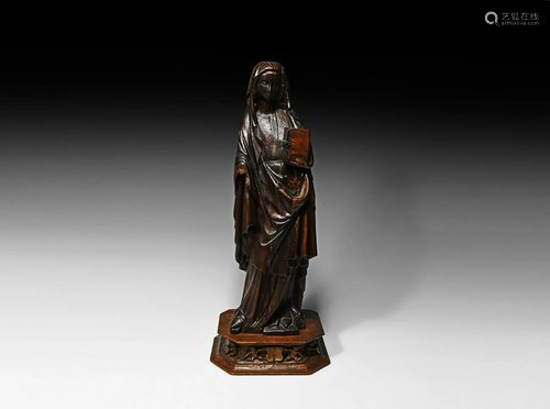 Medieval Wooden St Catherine Figure