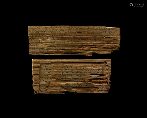 Roman Inscribed Wooden Tablet Group