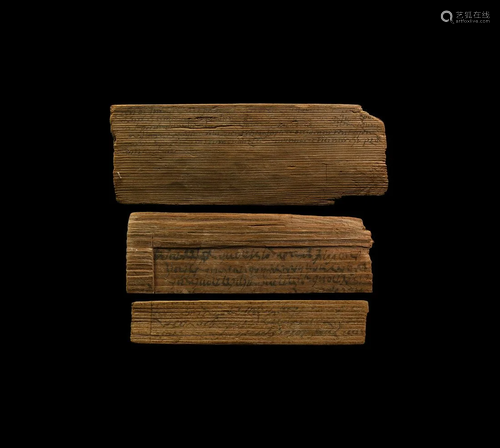 Roman Inscribed Wooden Tablet Group