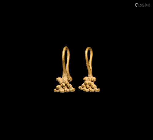 Bactrian Gold Earring Pair