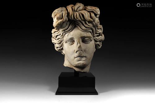 Roman Marble Head of Apollo Giustiniani