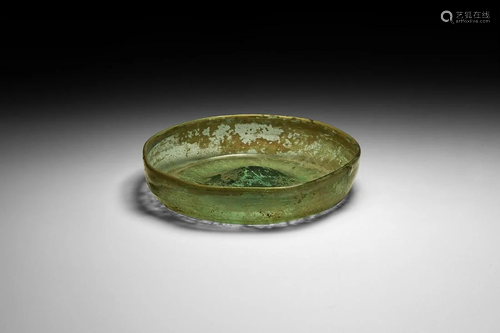 Byzantine Pale Green Glass Dish