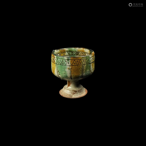 Byzantine Glazed Sgraffito Chalice