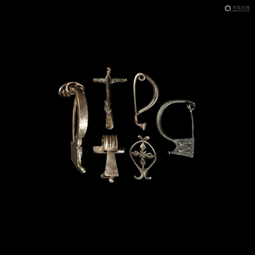 Roman and Other Silver Brooch Collection