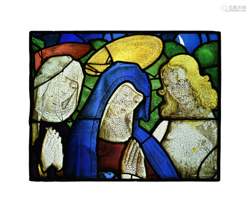 Stained Glass Window Panel of Virgin Mary