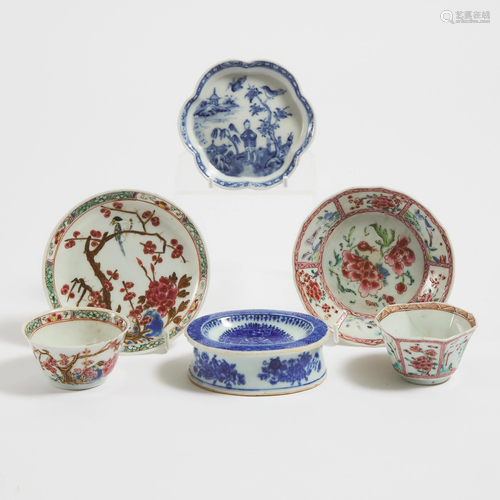 Two Sets of Famille Rose Cups and Saucers, Together