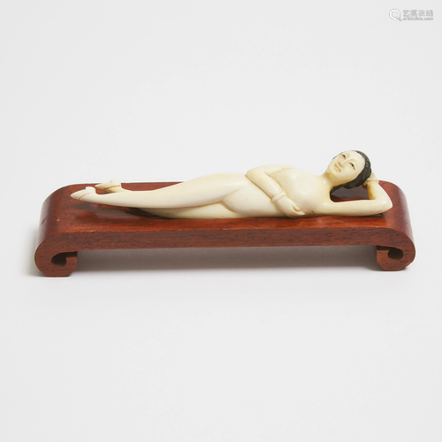 A Chinese Carved Ivory Medicine Figure, 19th Century,