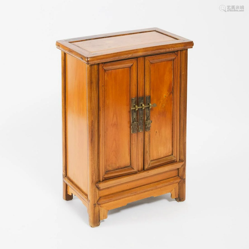 A Chinese Small Round-Corner Cabinet, Yuanjiaogui, 19th