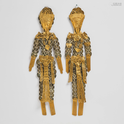 A Pair of Balinese 'Pis Bolong' Chinese Coin Dolls,