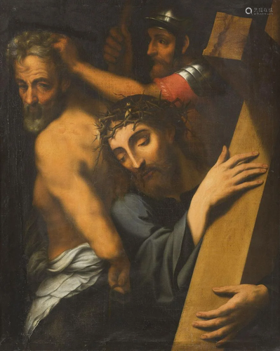 SEBASTIANO DEL PIOMBO (ATTR.), CHRISTUS, DAS KREUZ