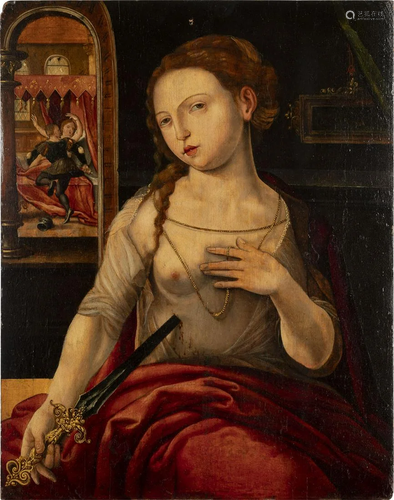 MEISTER DES PAPAGEIS (ATTR.), HEILIGE LUCRETIA