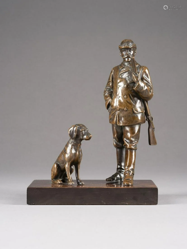 HEINZ MUELLER, JAEGER MIT HUND