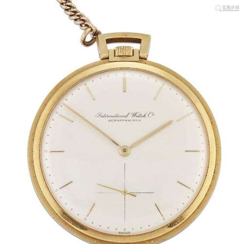 Montre de poche habillée en or 18 ct par International Watch...