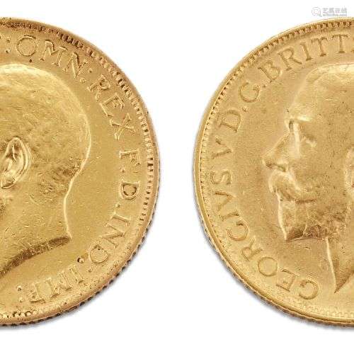 Deux souverains George V 1911, 1912 (2)