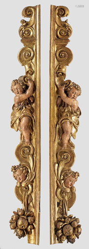 Paar große Barock-Pilaster