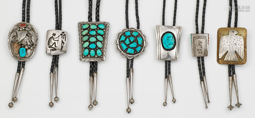 Konvolut von sieben Bolo Ties