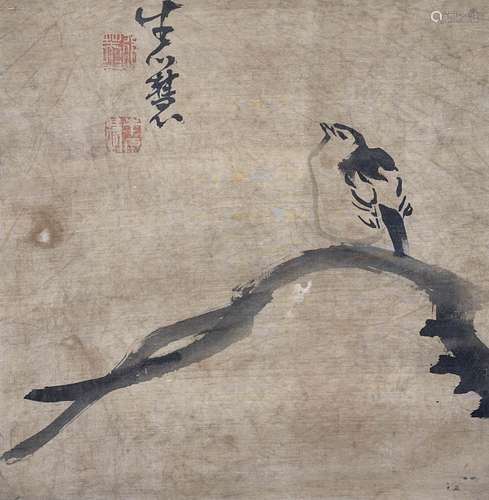 A Chinese Flower And Bird Painting Niu Shihui Mark