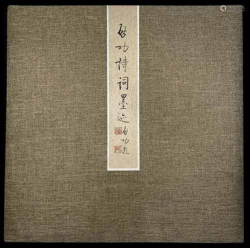 A Chinese Twelve Albums  Calligraphy Qi Gong Mark